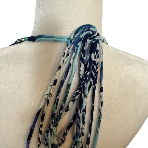 RR HAWAII RESORT High-Low Beach Sun Halter Dress Tropical Cover Up One Size - Picture 6 of 8